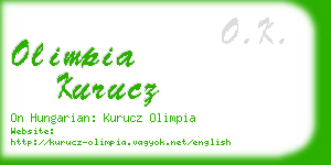 olimpia kurucz business card